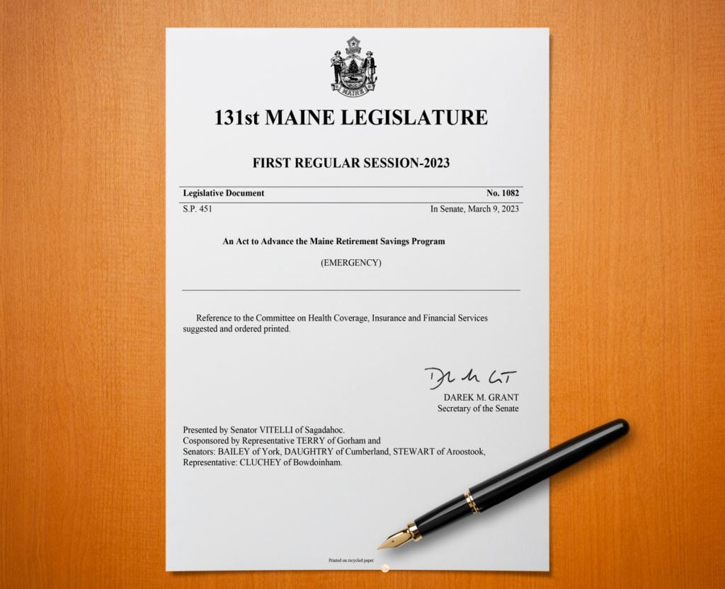 A document that says 131st Maine Legislature